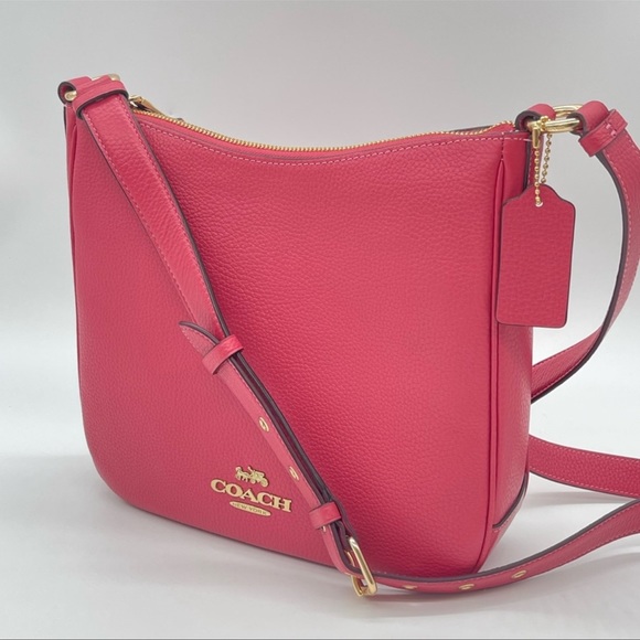 Coach Ellie File Bag Crossbody Pink/Gold - Picture 4 of 14